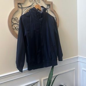 THE CHILDREN’S PLACE navy zip up/hooded/lined windbreaker jacket in size XL. GUC